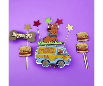 Toppers para cupcake scooby dopo