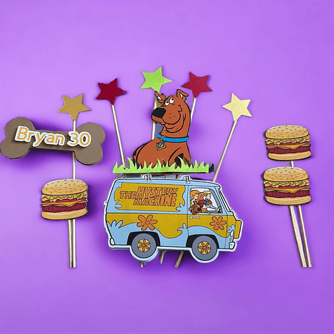 Toppers para cupcake scooby dopo