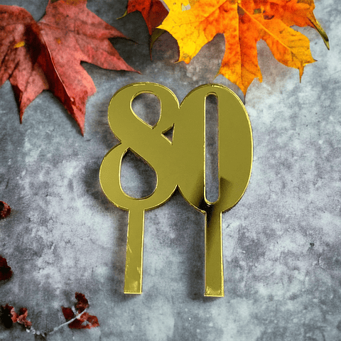 Topper numero acrilico