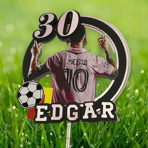 Topper para pastel Messi Miami