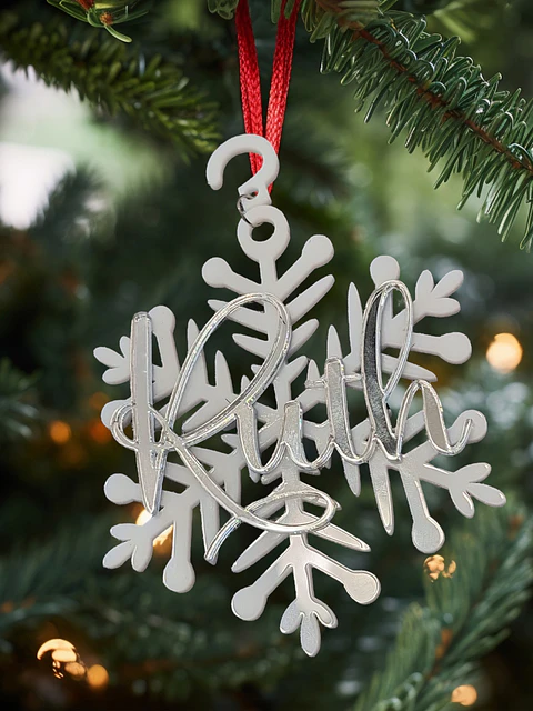 Copo de nieve acrilico personalizado 