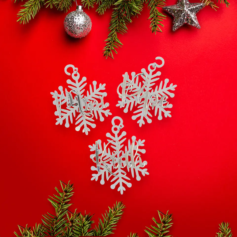 Copo de nieve acrilico personalizado  2