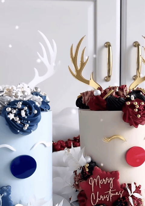  Nariz y cuernos de acrilico para pastel 