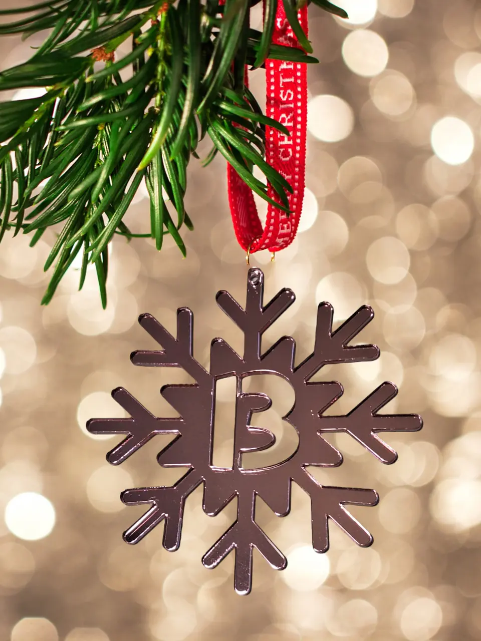 Copo navideño con letra  (acrílico) 1