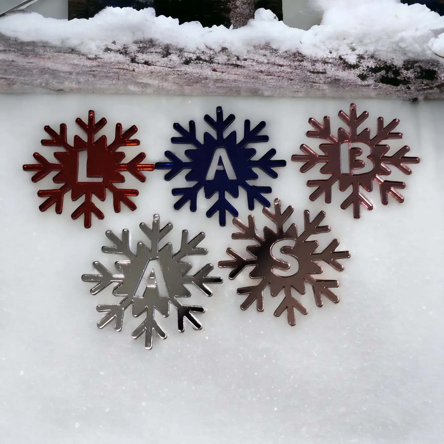 Copo navideño con letra  (acrílico) 2