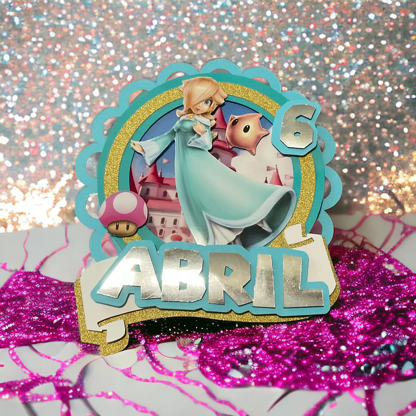 Topper para pastel princesa Rosalina  1