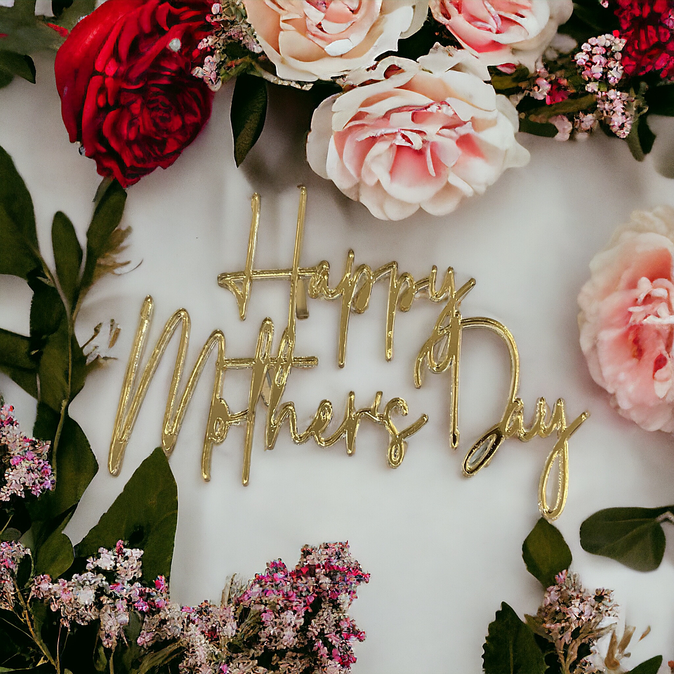 Topper acrilico Happy Mother´s day 2