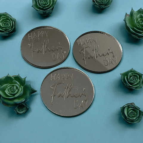 Cupcake topper acrilico happy father´s day