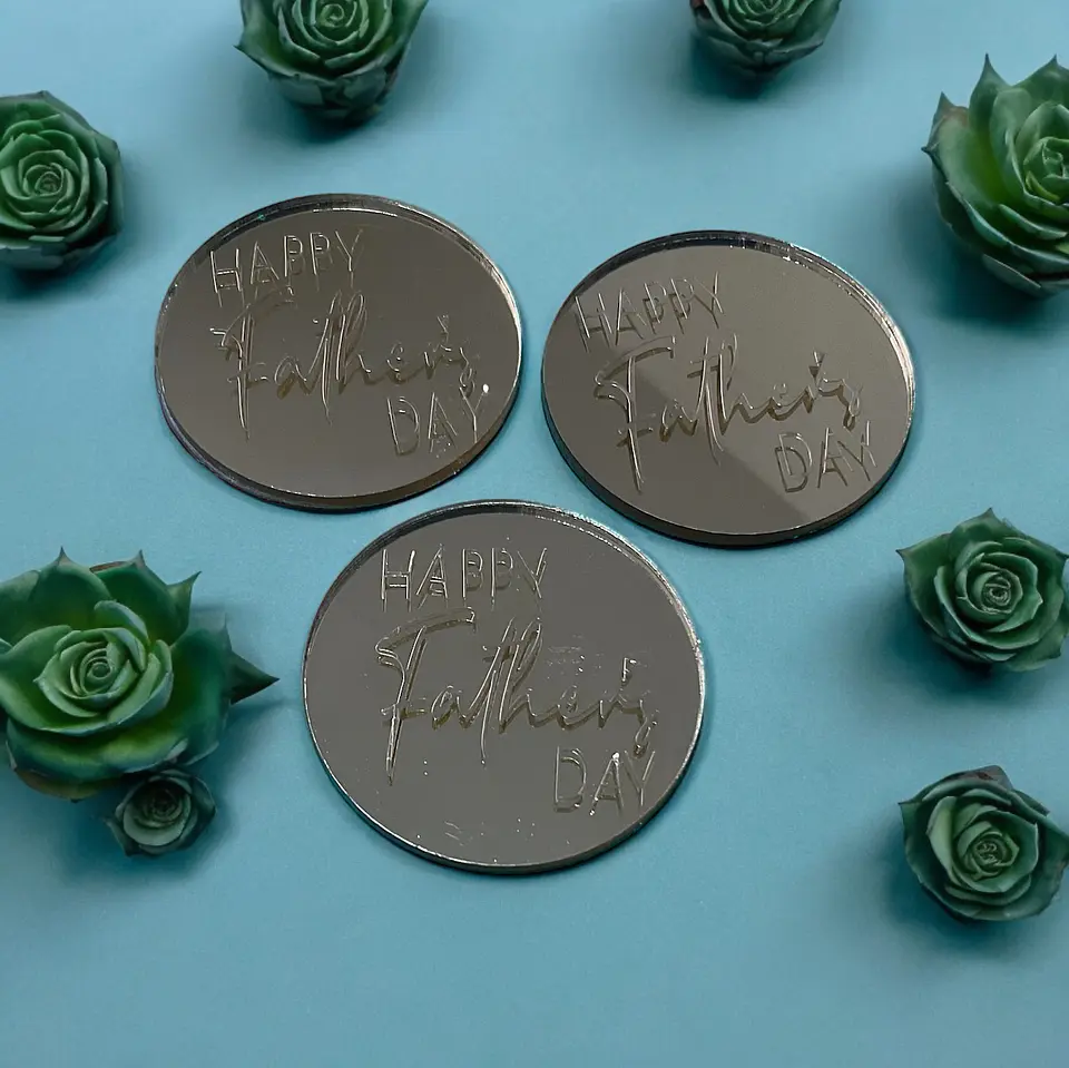 Cupcake topper acrilico happy father´s day 1