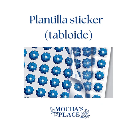 Plantilla de sticker impresa doble carta (incluye corte) 