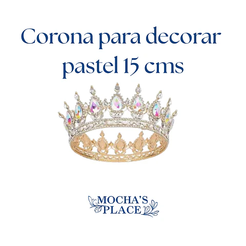 Corona en bisutería para decorar pastel 