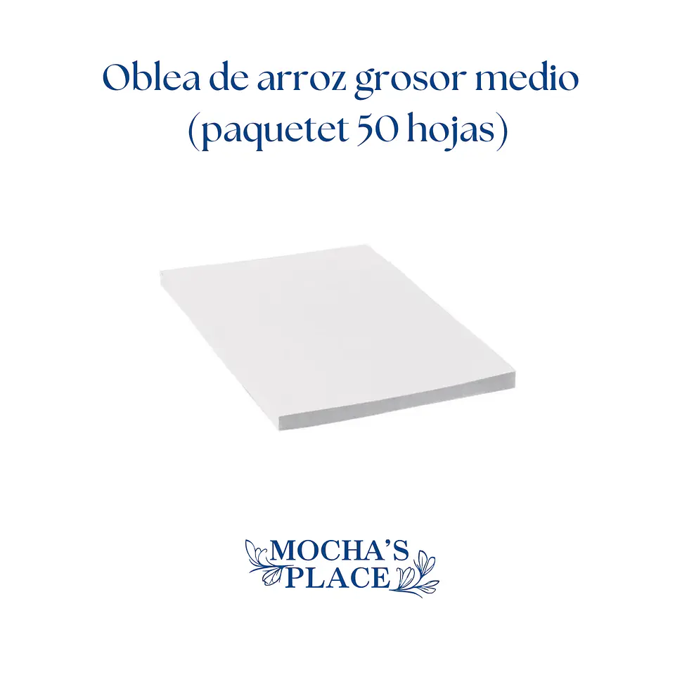 Oblea de arroz grosor medio paquete 50 hojas 1