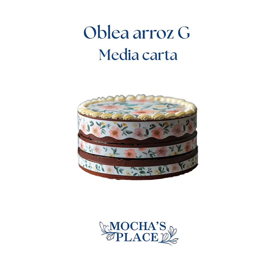 Oblea de arroz doble grosor    ( 1/2 carta )   1