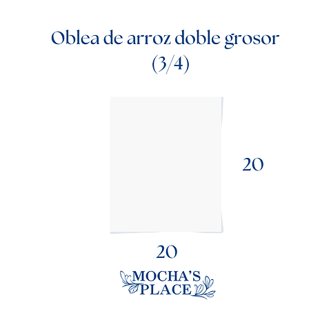 Oblea de arroz doble grosor (3/4 carta)