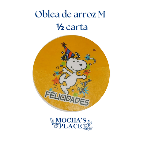 Oblea de arroz grosor medio (media carta) 