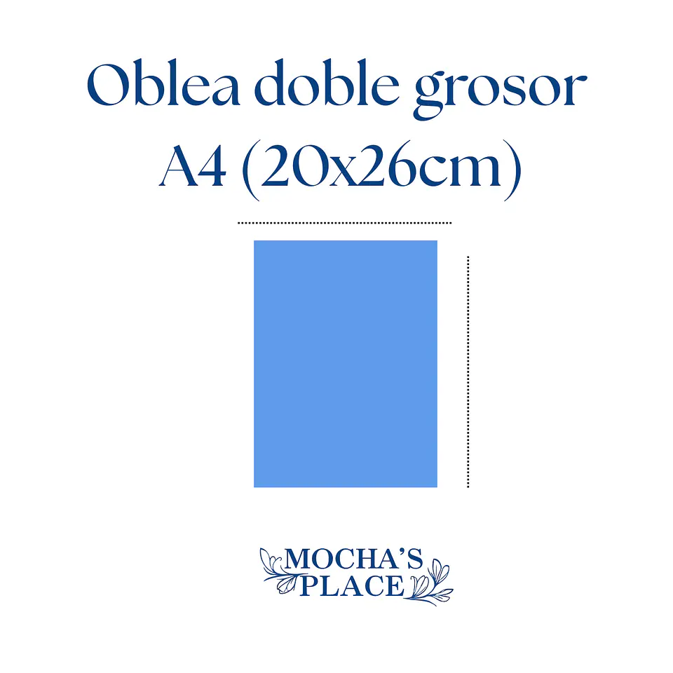 Oblea de arroz doble grosor A4 1