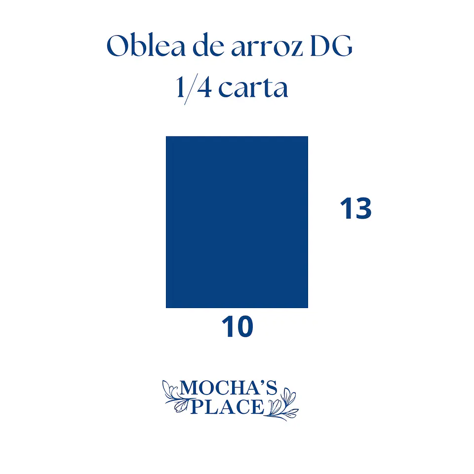 Oblea de arroz doble grosor 1/4 carta 1