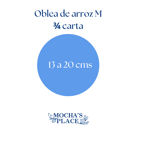 Oblea de arroz grosor medio,   (3/4)