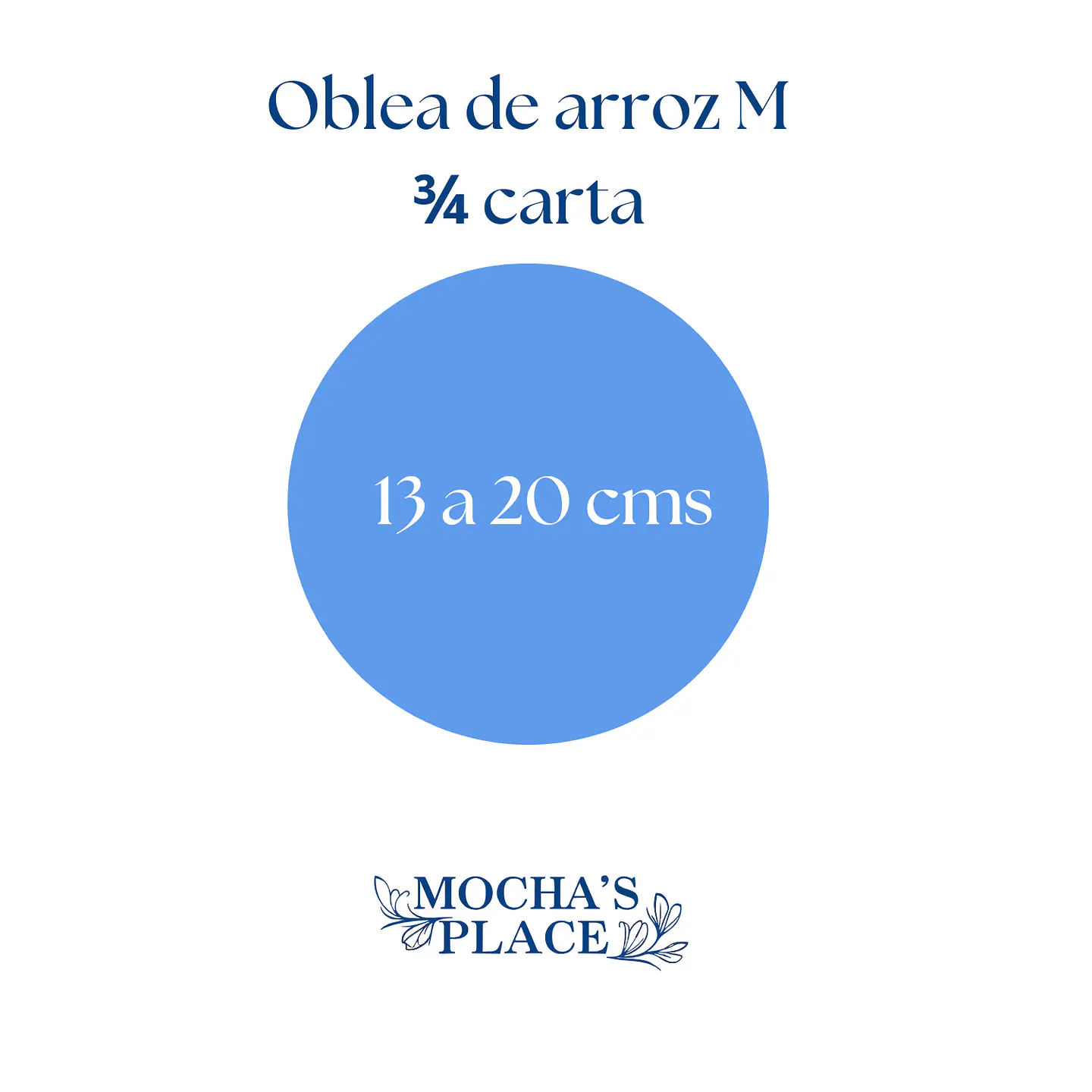 Oblea de arroz grosor medio,   (3/4) 1