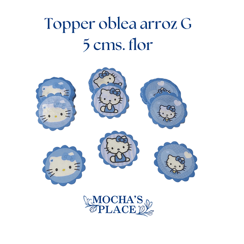 Topper comestible oblea G 5 cms flor 