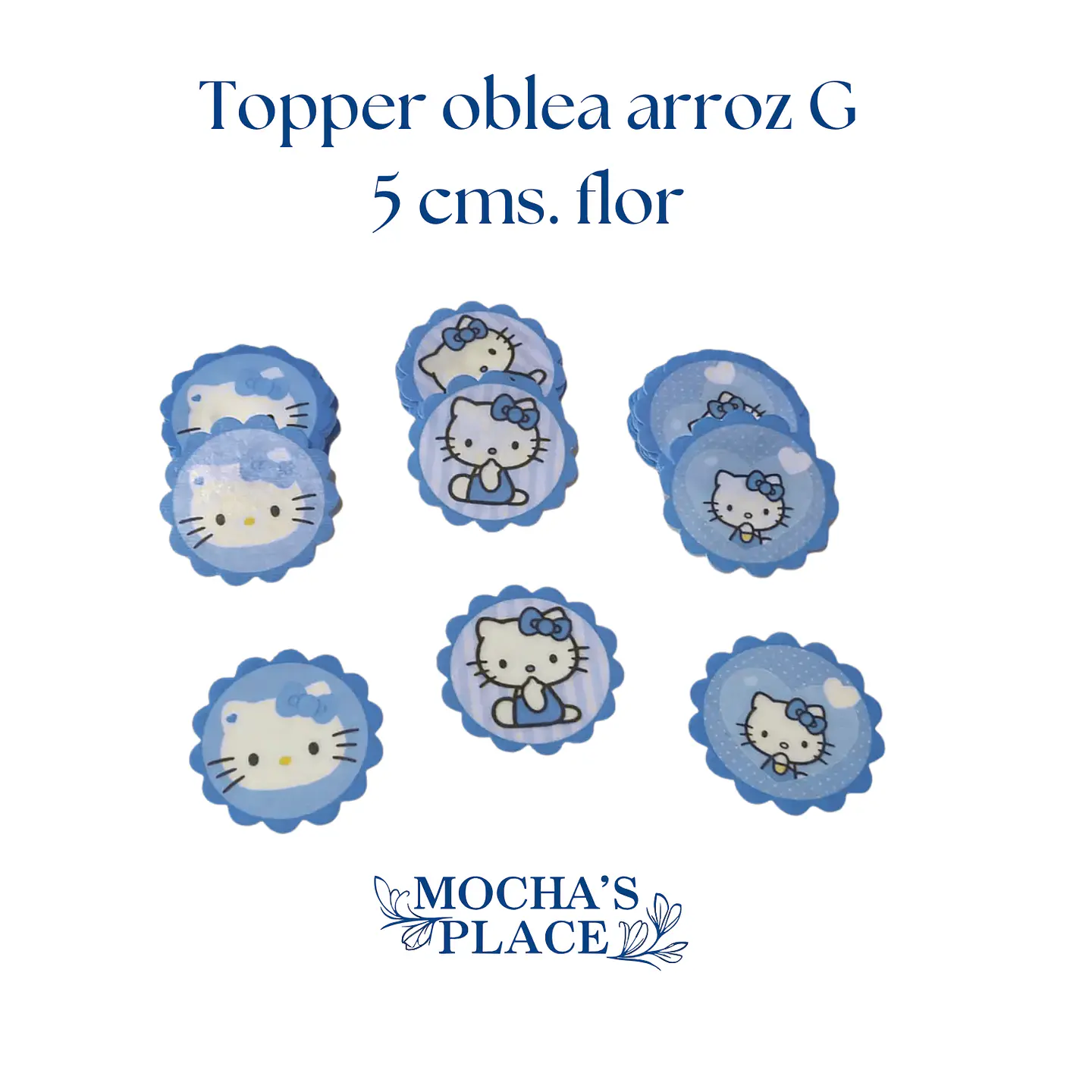 Topper comestible oblea G 5 cms flor  1