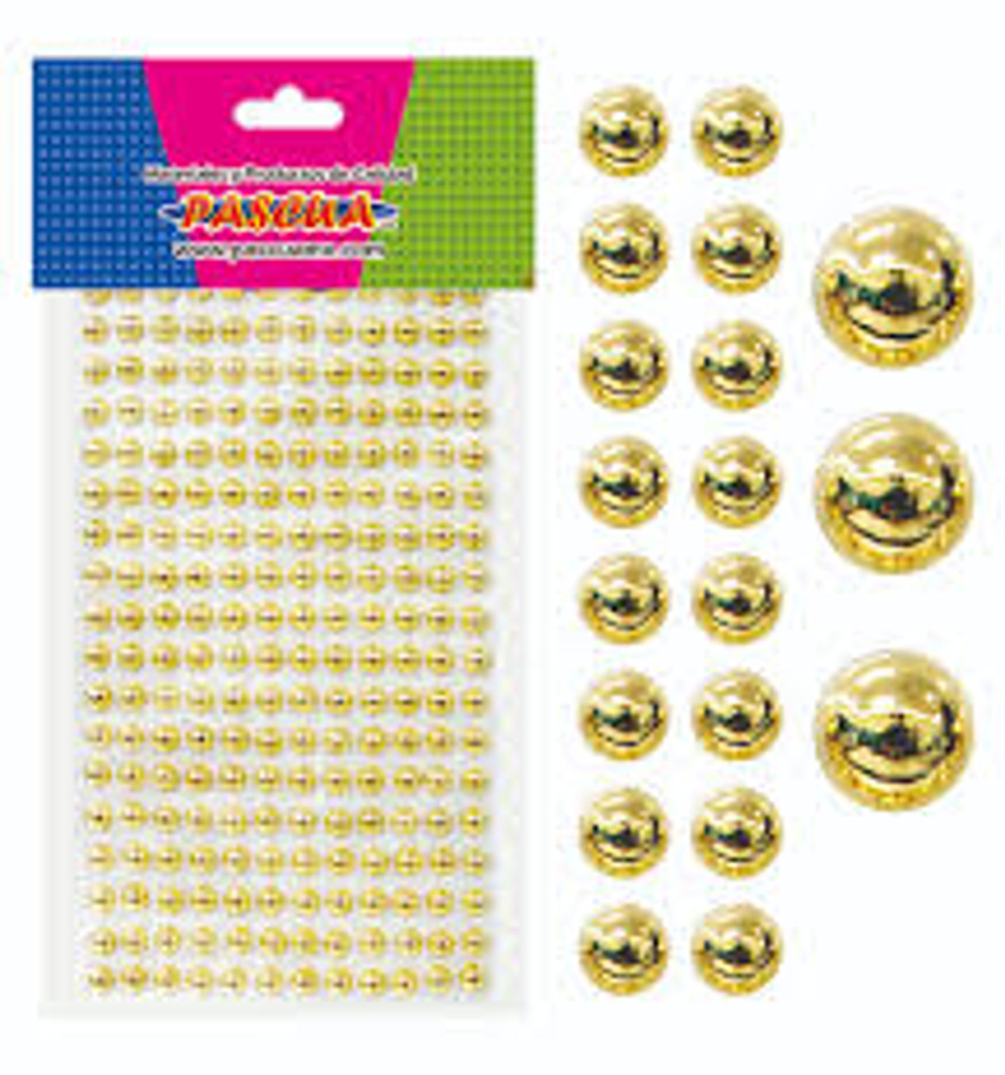 Piedras acrilicas doradas con adhesivo 1