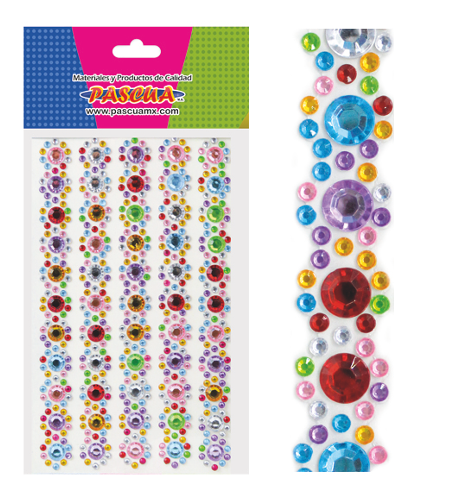 Piedras acrilicas doradas flores 1