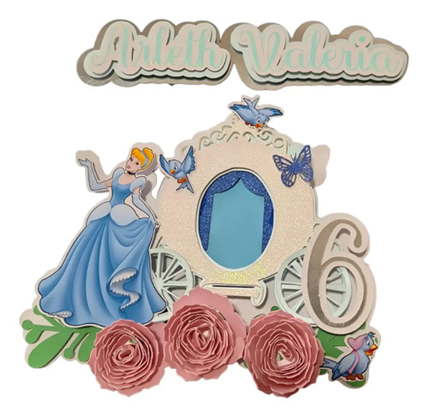 Topper cenicienta personalizable 3