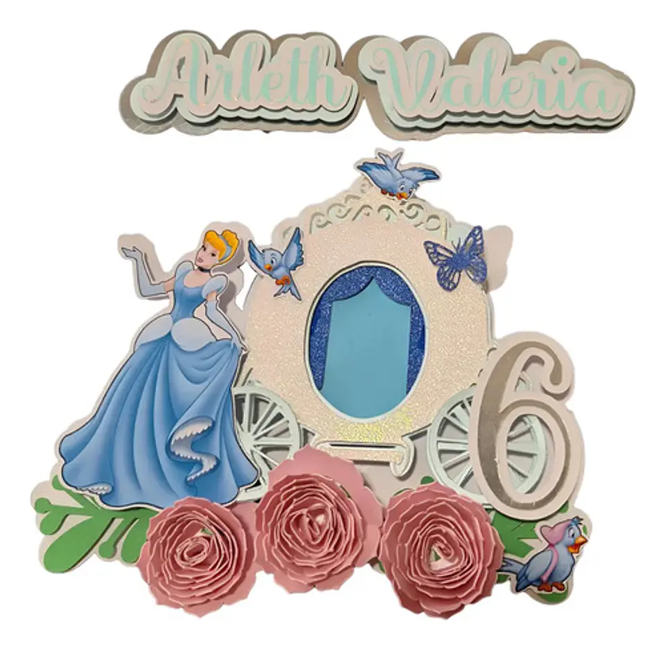 Topper cenicienta personalizable 3