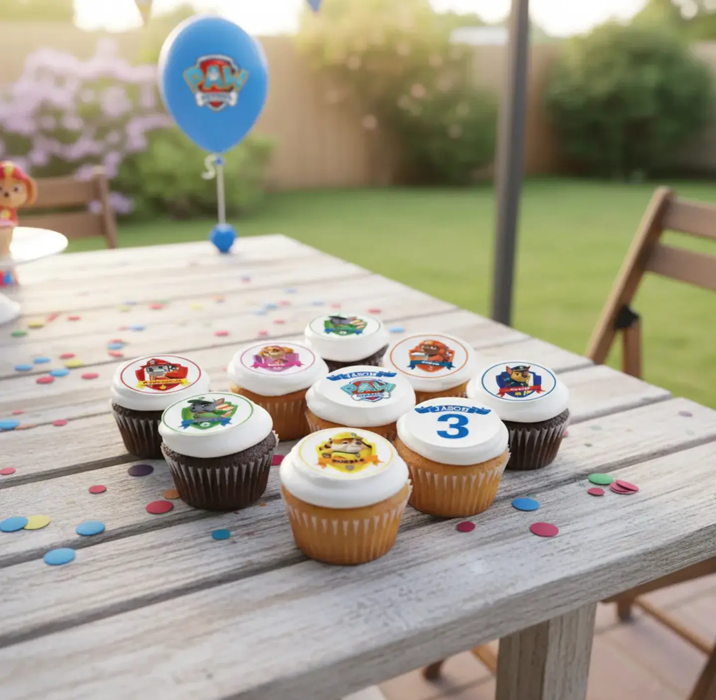 Topper cupcake arroz doble grosor  (4.5 cm)  3