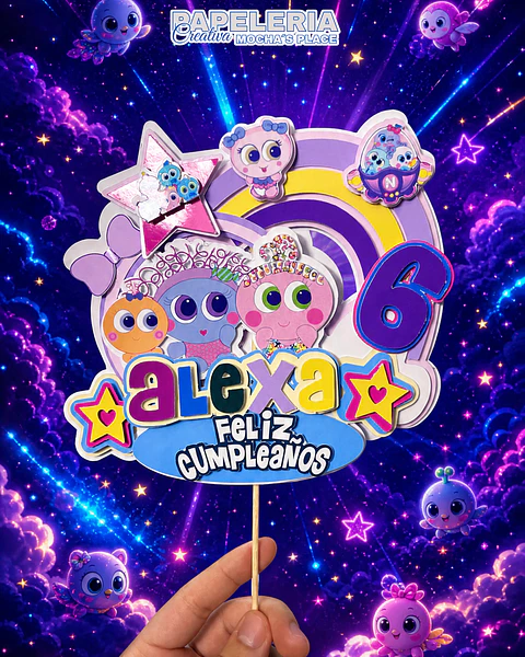Ksimeritos, topper para pastel personalizable 