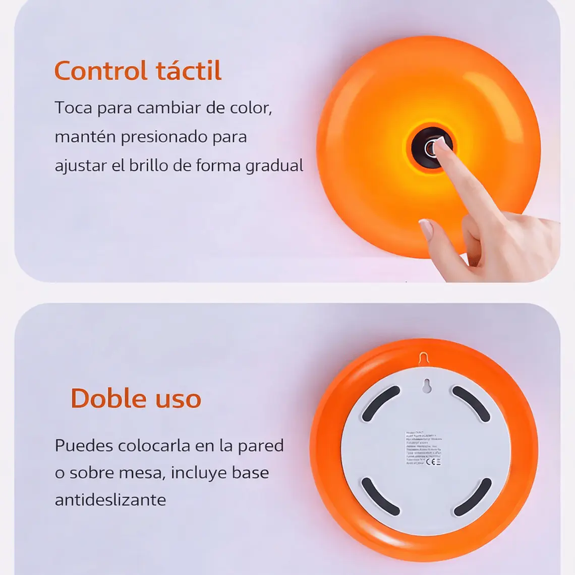 Lámpara Donut Led Touch Regulable 5