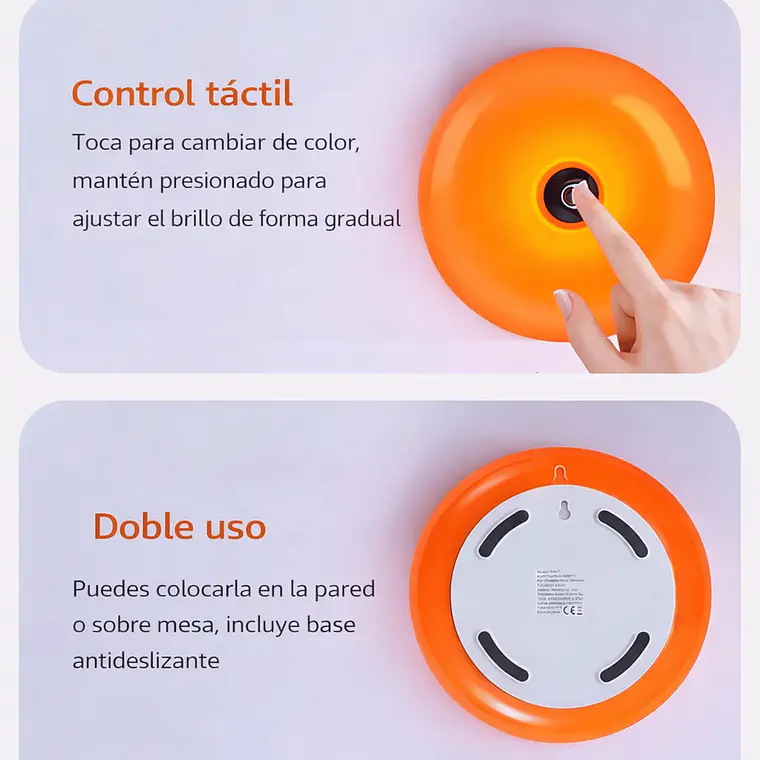 Lámpara Donut Led Touch Regulable 5