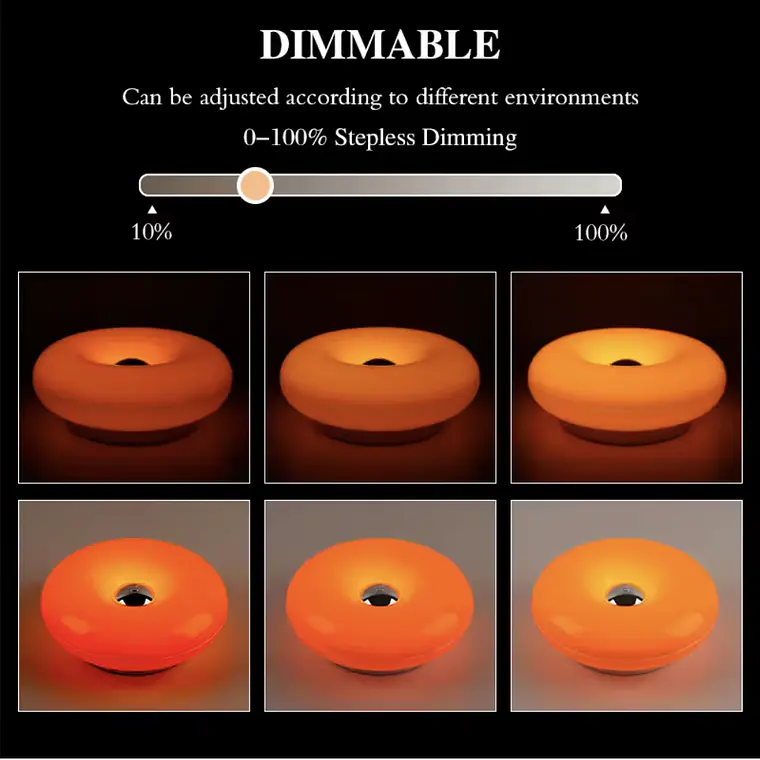 Lámpara Donut Led Touch Regulable 6