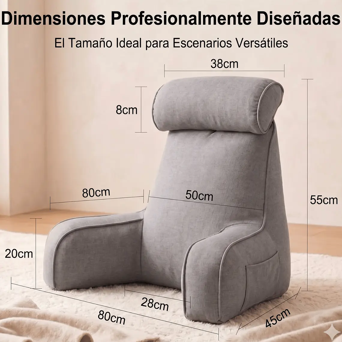 Cojín ReposEspalda - GRIS  2