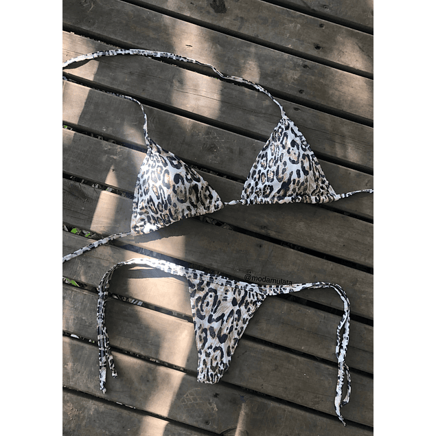 BIKINI BRONCEADOR BRASILERA ANIMAL PRINT