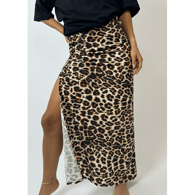 FALDA LARGA LEOPARD PRINT