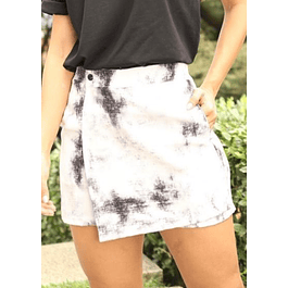 FALDA SHORT ESTAMPADO BLANCO