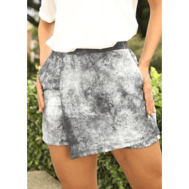 FALDA SHORT ESTAMPADO NEGRO