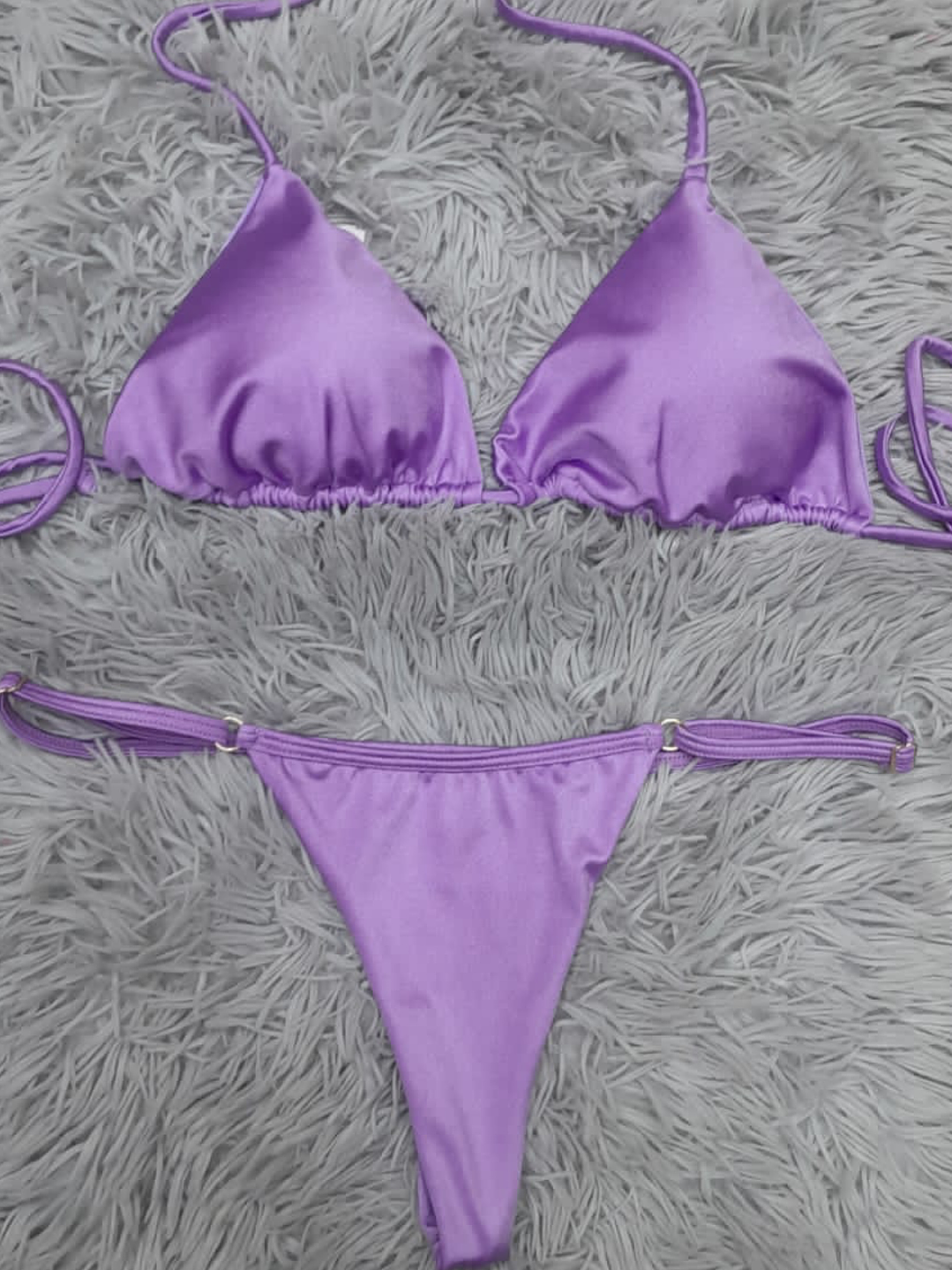 PACK BIKINI SATINADO + VESTIDO TEJIDO + SOMBRERO BOHO 8