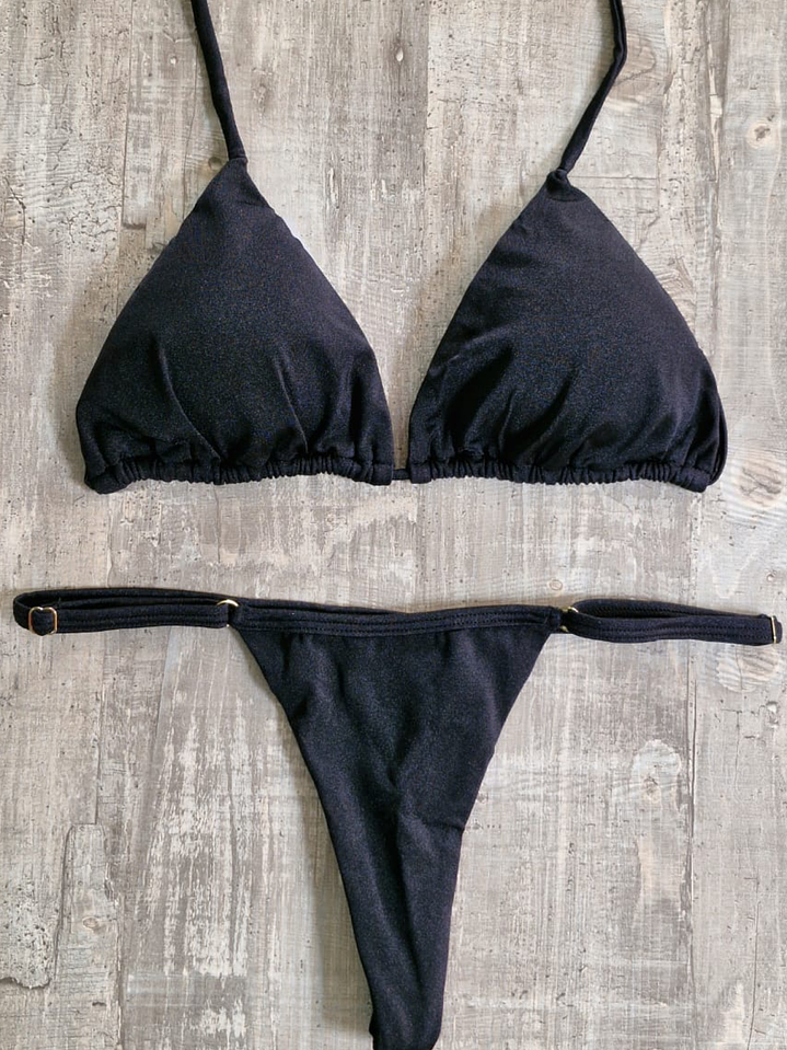 PACK BIKINI SATINADO + VESTIDO TEJIDO + SOMBRERO BOHO 16