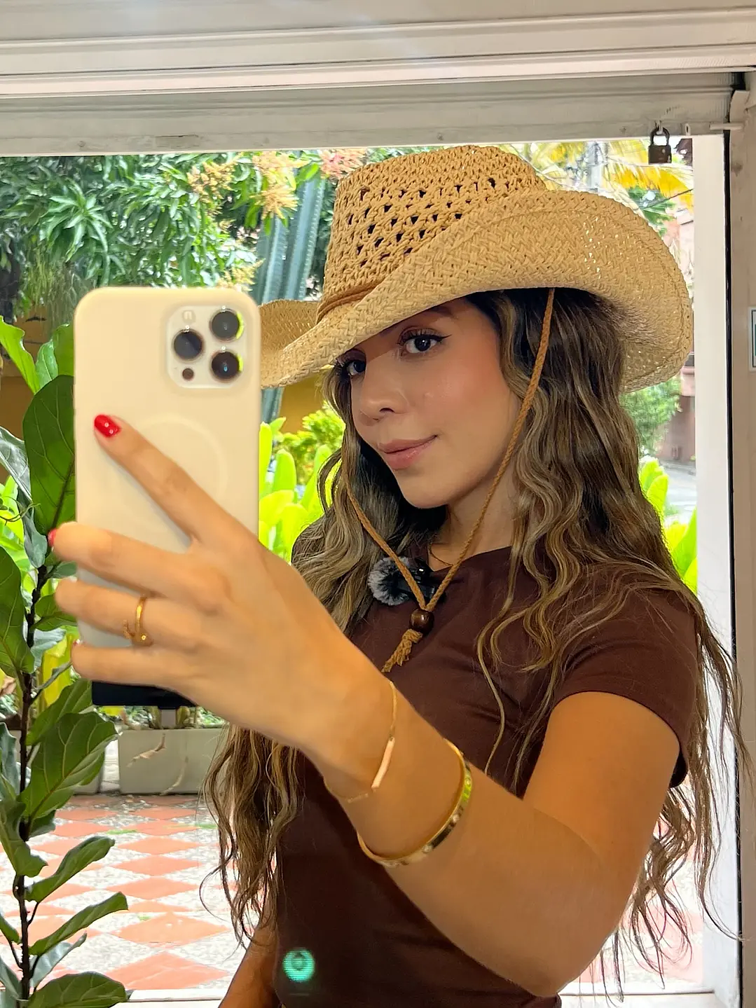 PACK BIKINI SATINADO + VESTIDO TEJIDO + SOMBRERO BOHO 4