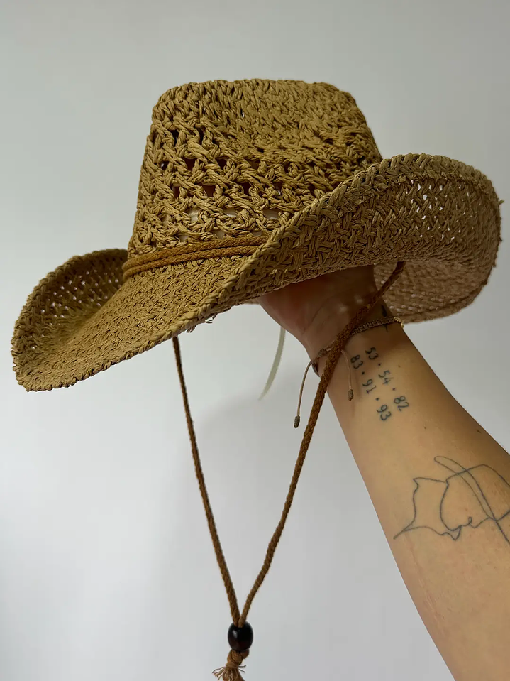 PACK BIKINI SATINADO + VESTIDO TEJIDO + SOMBRERO BOHO 5