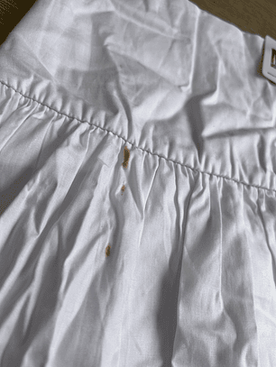 BAZAR FALDA GLOBO BLANCA TALLA M IMP