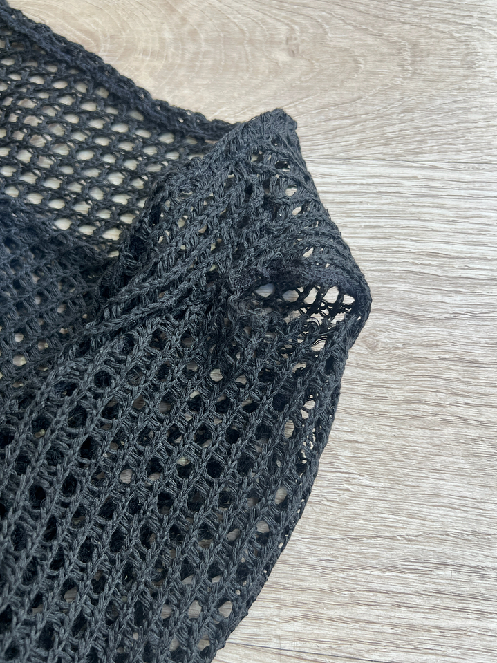 BAZAR VESTIDO CORTO TEJIDO NEGRO IMP 3