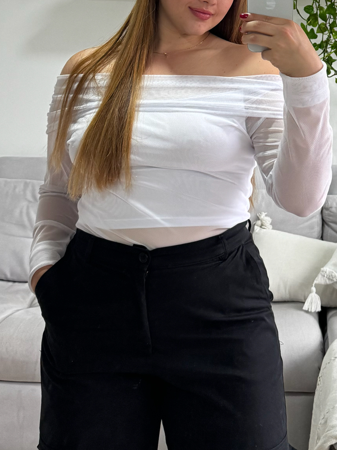 MAZAR MESH CUELLO BANDEJA BLANCO TALLA M/L 4