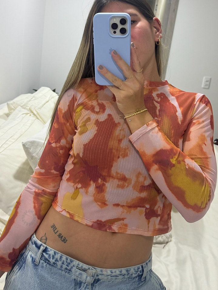 BAZAR MESH TOP NARANJA 1