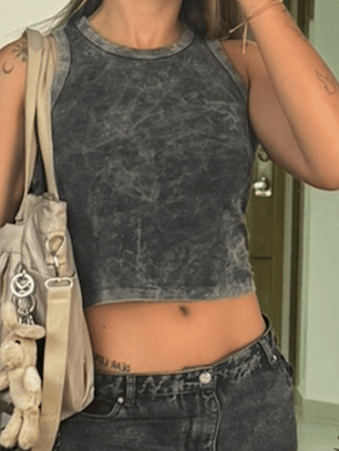 BAZAR TANK TOP ACID WASH NEGRO TALLA L