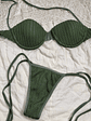 BAZAR BIKINI PREMIUM TEXTURIZADO VERDE MILITAR TALLA M - Miniatura 1