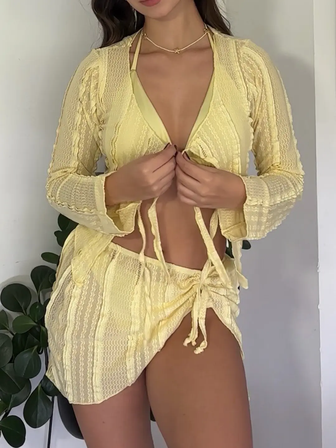 SET PRAIANO: BIKINI + CROP TOP + FALDA 10